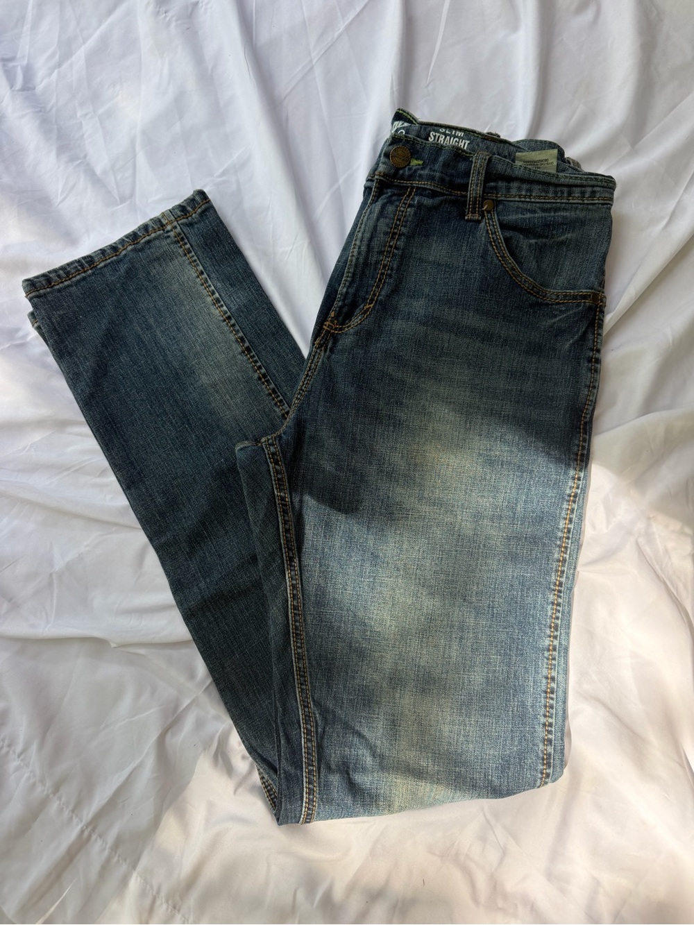 Wrangler Men's Slim Straight Jeans - Medium Blue Wash